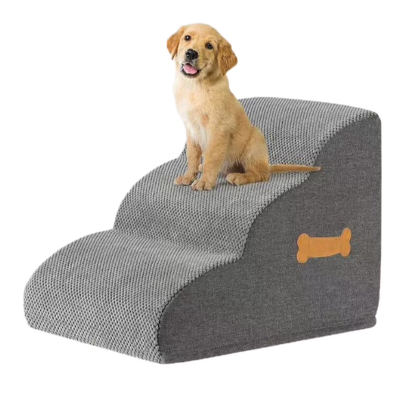 Pet Stairs for Large Dogs - Extra Wide Non-Slip Steps