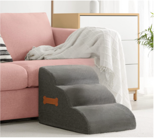 Pet Stairs for Large Dogs - Extra Wide Non-Slip Steps