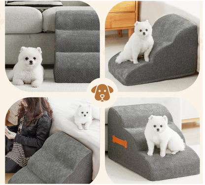 Pet Stairs for Large Dogs - Extra Wide Non-Slip Steps